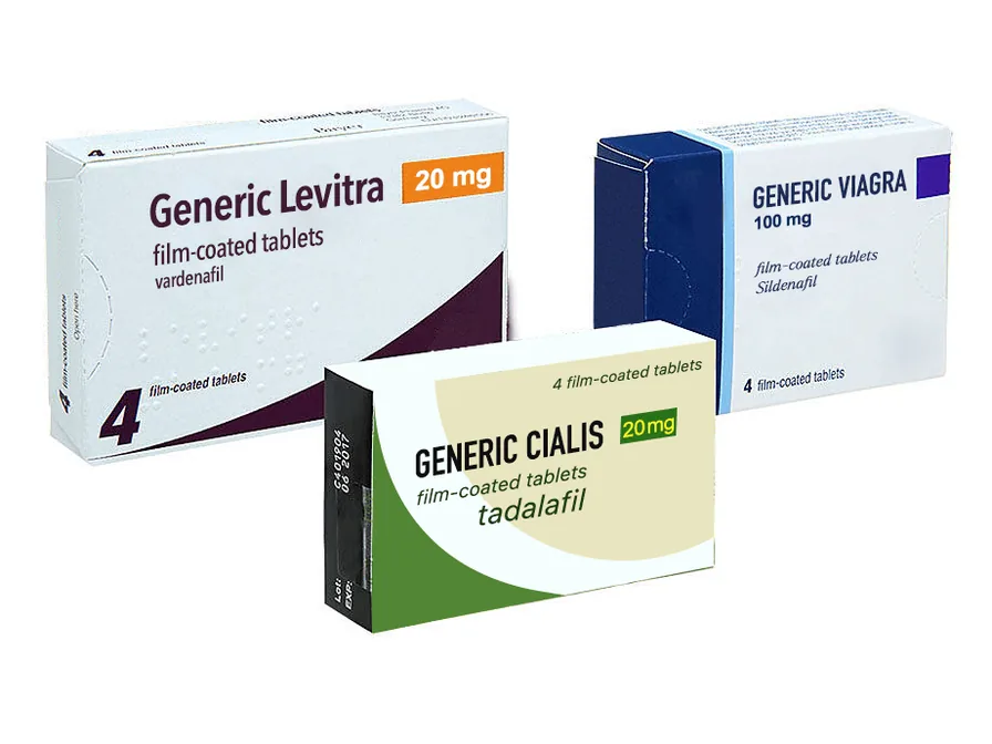Generikus Mintacsomagok (Sildenafil, Vardenafil, Tadalafil)